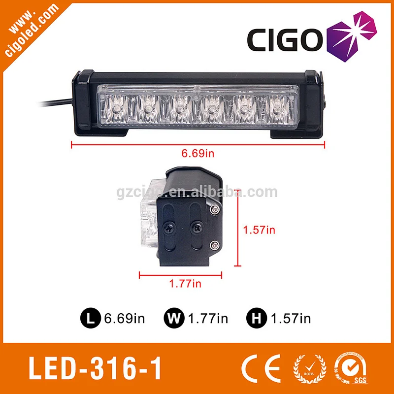 LED-316-1emergency light bars police led lights 6W or 18W bar lights for cars