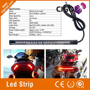 LED Strip 32 LED SMD3528 led LED Warning DC 12V soft strip police motorcycle strobe light emergency lighting systems