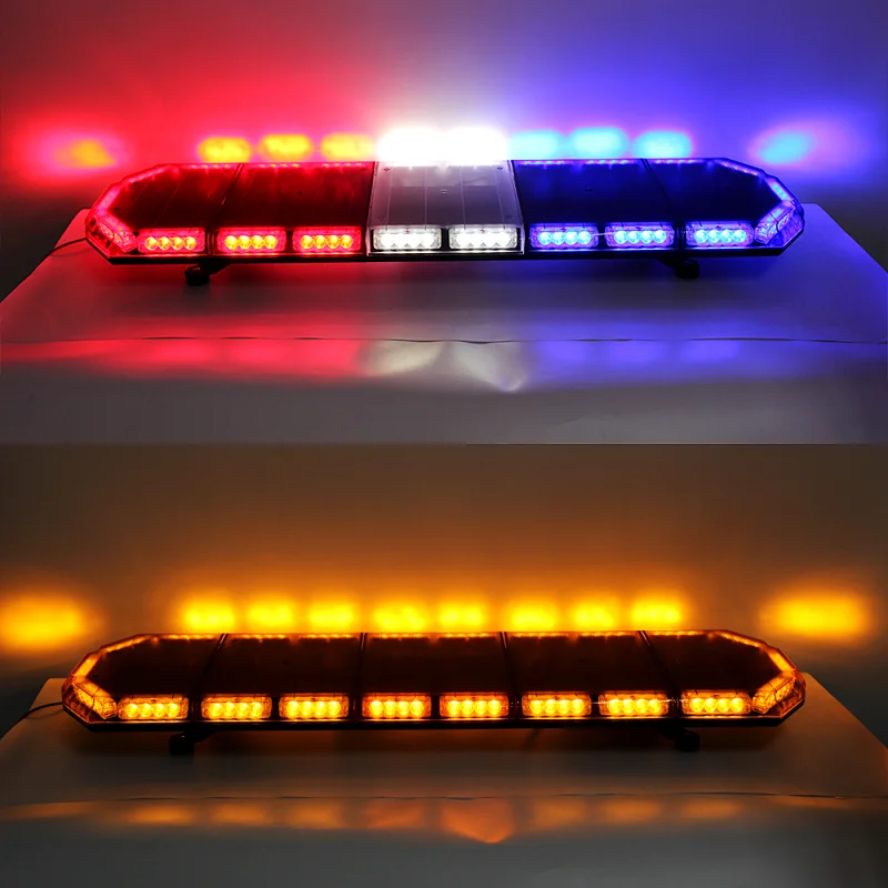 LED-8208 1.2M amber red blue white color emergency led warning lightbar