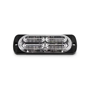 Hot LED-20T Amber bolt surface mount 24W auto grille sidelight Synchronization function warning strobe lights for truck