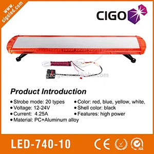 LED-740-10 1.2M long used strobe light bars color housing led light bars off road lights Aluminum alloy Holder used amber