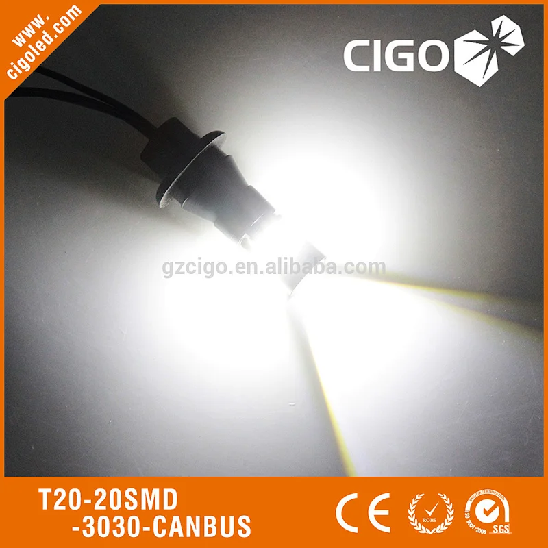 T20-20SMD-3030-CANBUS T20 W21/5w 7443 Led DC 12-24V Canbus Led W21/5w 10W Car Accessories Led