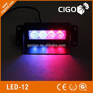 LED-12 blue led strobe lights mini visor light amber on vehicles 4W or 12W led flashing lights emergency