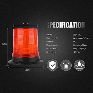 New Style LED-012 80SMD 5730 revolving warning led fishing signal light for school bus