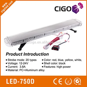 LED-750D Color Warning Light Bar 12-30V emergency led light bar 96W led used emergency light bars for aftersale market
