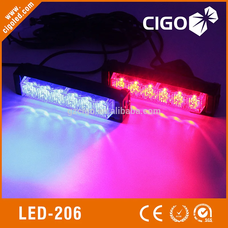 Wholesale led emergency vehicle warning lights LED-206 automotive strobe lights 12V amber strobe warning lights