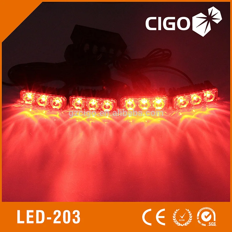 LED-203 Grille Deck Lights 12V emergency hazard lights 16 type strobes signal vehicle products