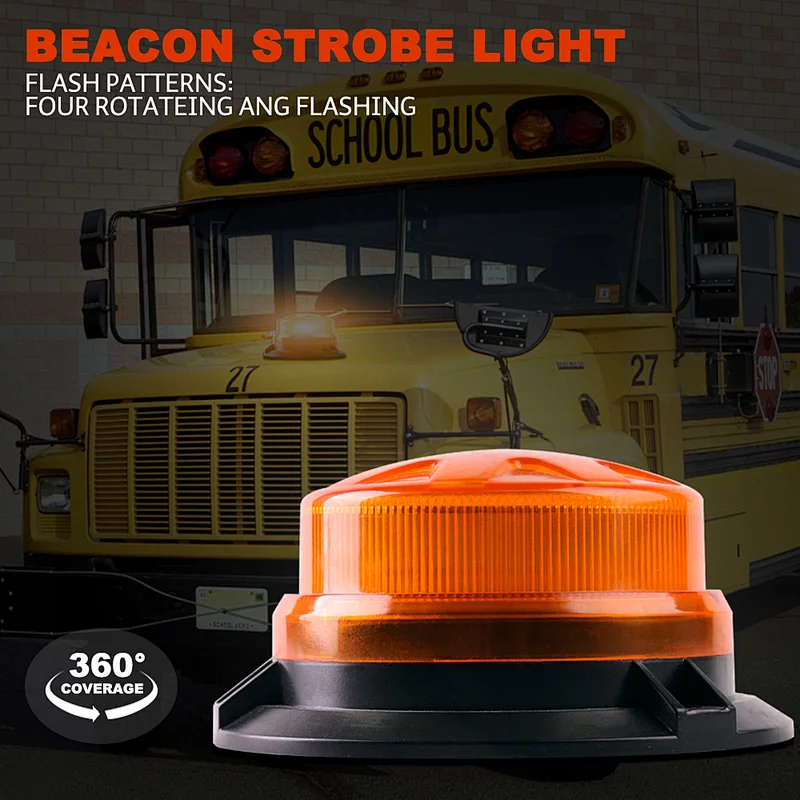 New Style LED-015 24SMD 3030 Ultra-thin amber revolving led beacon warning light