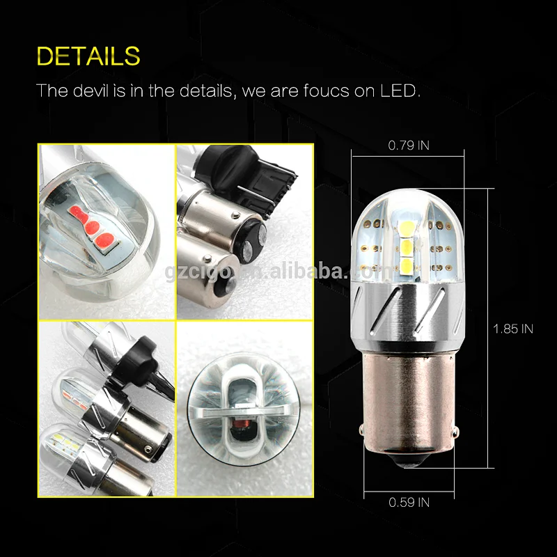 1157-6SMD-3030 12v automotive led lights 6W aftermarket interior lights custom led lights for cars