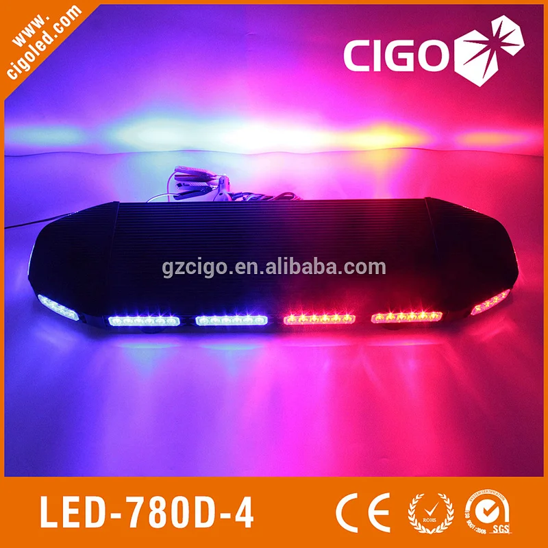 LED-780D-4 emergency vehicle visor lights 12-30V security strobe lights for cars 216W warning light bar amber