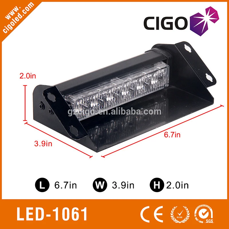 LED-1061 emergency 12V 6W different sizes led strobe Windshield light