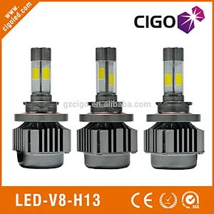 LED-V8-H13 white headlights 12-24V high intensity headlights 40W auto led light kits