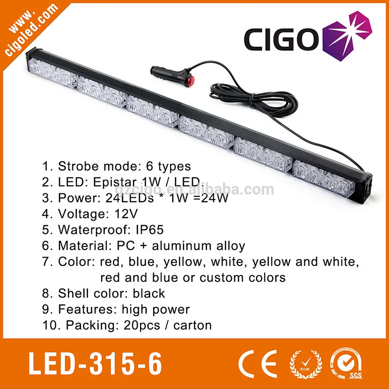 LED-315-7 mini amber led light bar flashing light bars for trucks good quality police strobe lights for cars