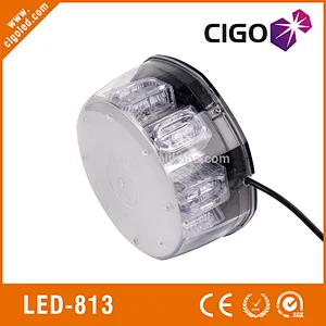 LED-813 vehicle safety strobe lights 12V round roof mounted amber flashing lights 24W led flashing lights for vehicles