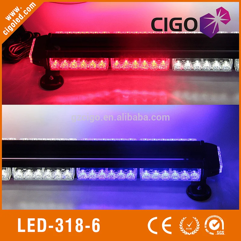 LED-318-6 led hazard light bar 12V vehicle safety lights 78W led warning lights for emergency vehicles
