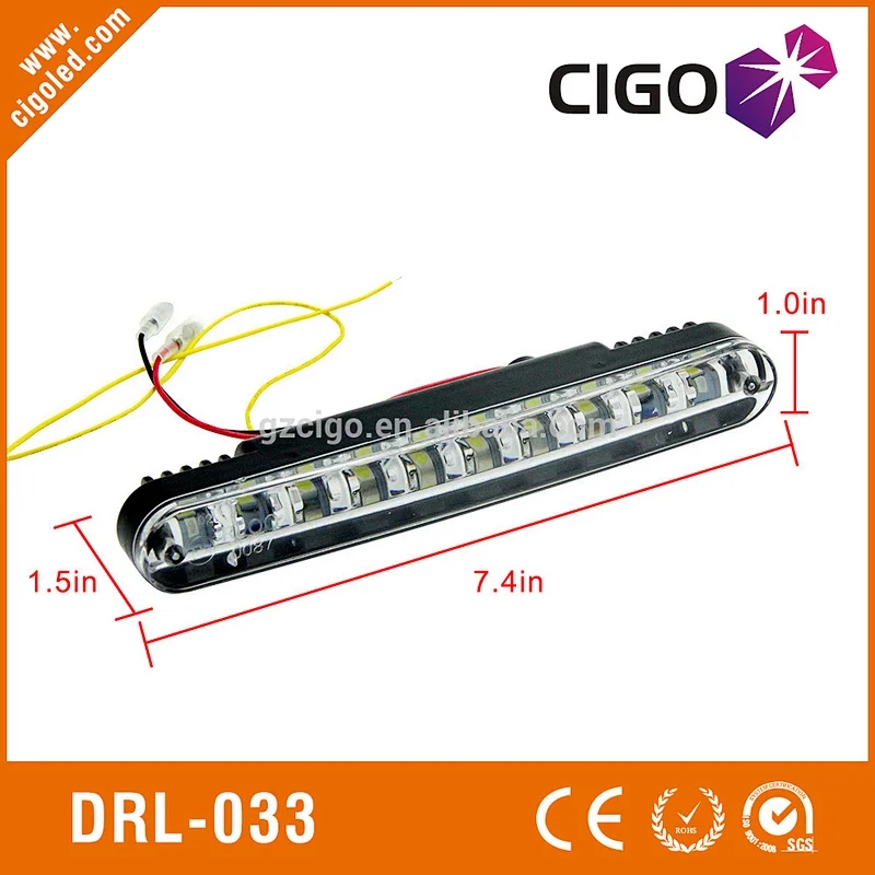 12V DRL-033 daytime led driving lights led day running lights 3 wires led daytime running lights for automobile