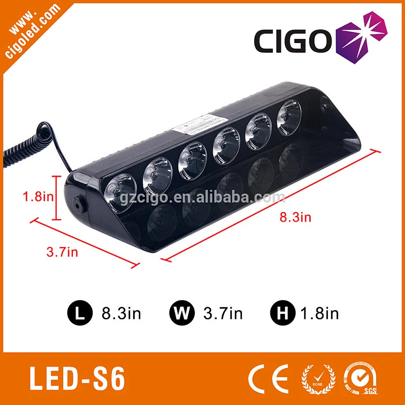 LED-S6 cigo brand led emergency warning lights 6W visible lights for vehicles different color auto lights