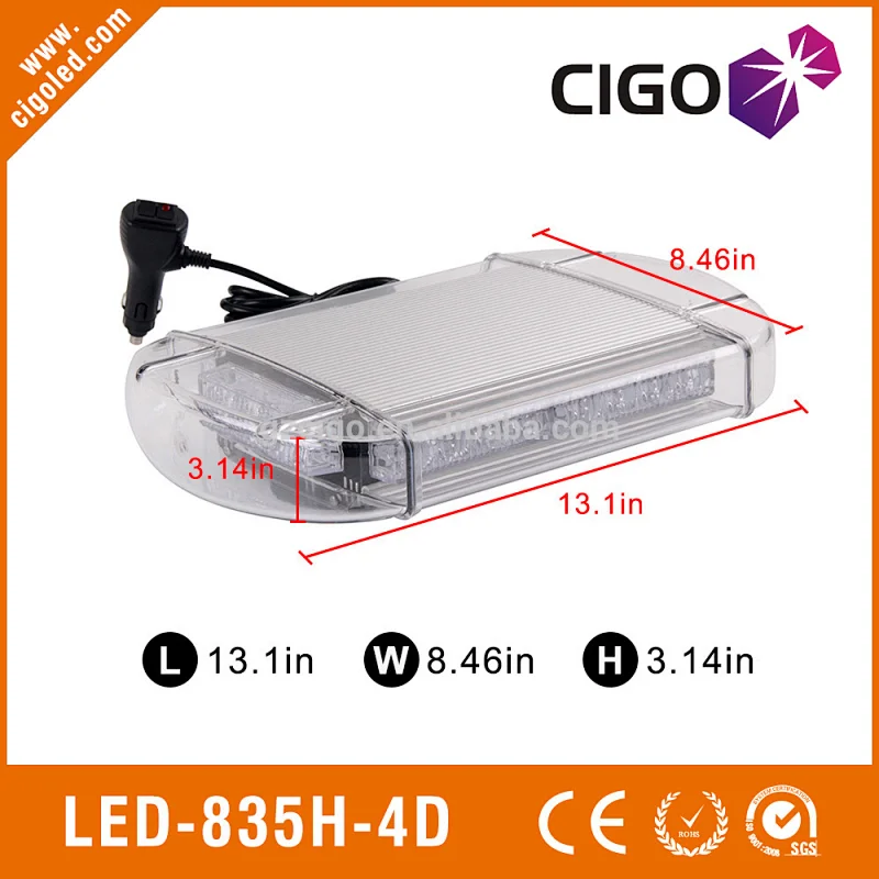 LED-835H-4D signal light bar 12V strobe light car 24W police lighting