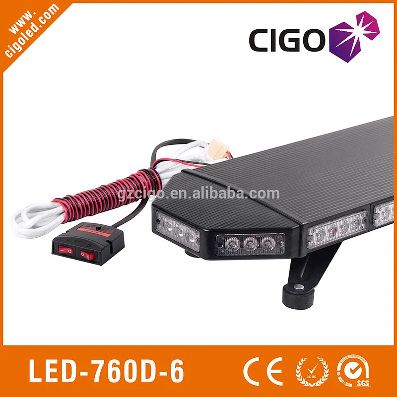 LED-760D-6 flashing safety lights for trucks 12-30V car signal light 198W strobe emergency lights