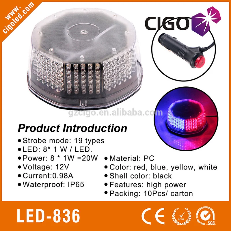LED-836 Switchable pattern cheap 15W car roof led emergency lights for trucks