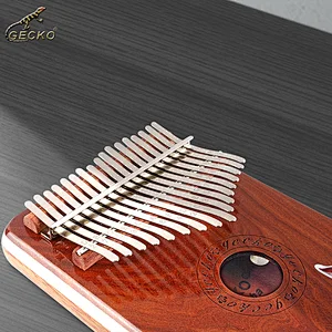 Good Abrasion Precious Red Sandalwood 17 Keys Fine Pattern Kalimba with Accessories