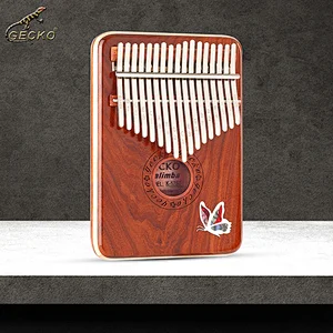 Good Abrasion Precious Red Sandalwood 17 Keys Fine Pattern Kalimba with Accessories