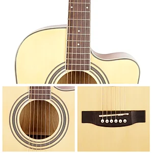 Customizable professional playing instrument 41 inch spruce wood guitar