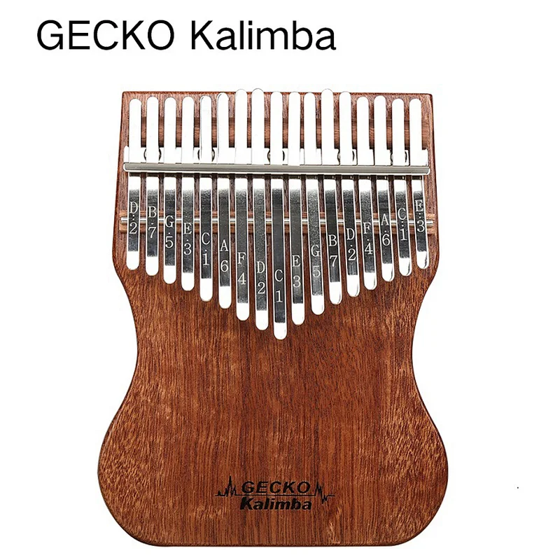 Solid Mahogany 17 Keys Thumb Piano With Accessories Kalimba Musical Instrument