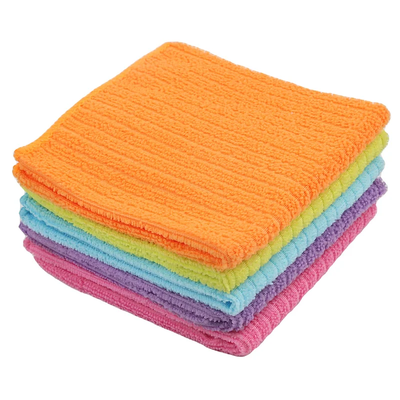 100 polyester custom microfiber towel cleaning products for household 30x30cm
