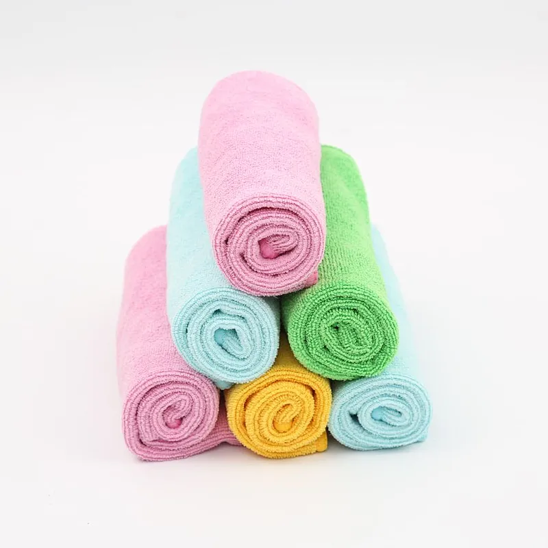 wholesale china factory microfiber polyester polyamide weft knitted fabric kitchen towel set
