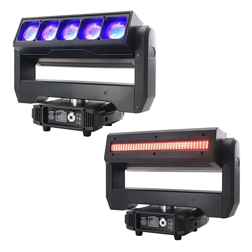 5pcs 60w rgbw 4in1 pixel zoom strobe LED moving head light