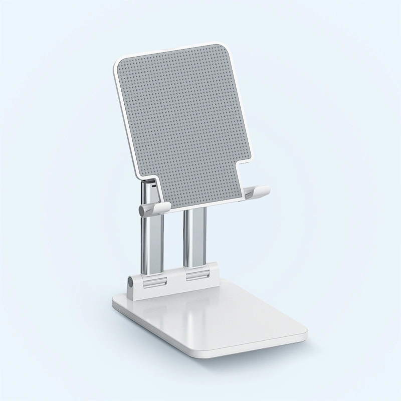 Portable double-tube height adjustable tablet stand