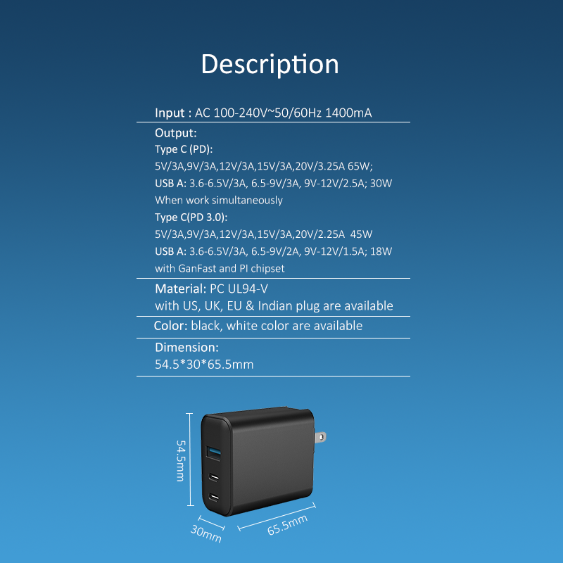 GaNFast PD 65W  Travel Charger