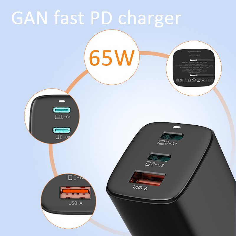 GaNFast PD65W Travel Charger