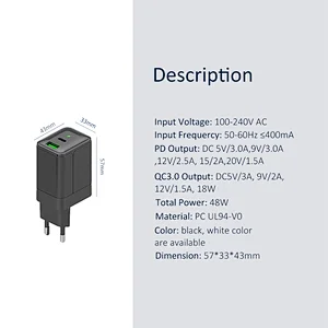 PD30W+QC18W Travel Charger