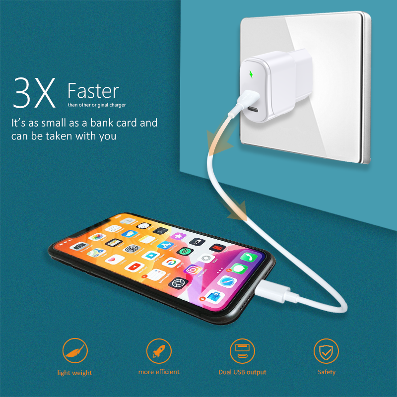 PD20W+QC18W Travel Charger