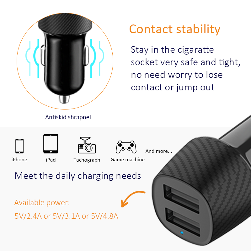 Dual USB A Car Charger