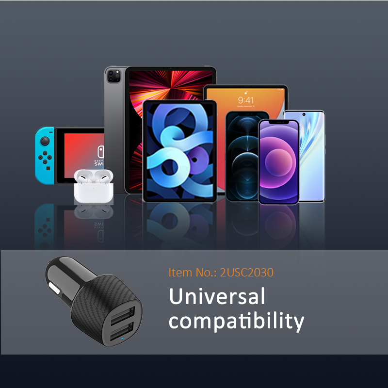 Dual USB A Car Charger