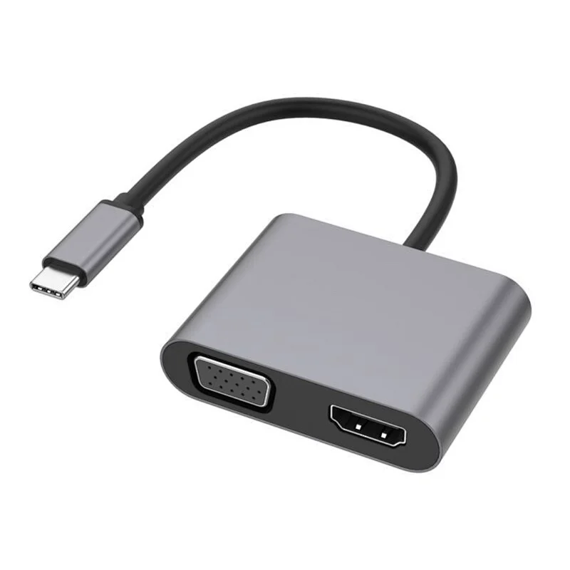 USB C to HDMI and VGA adapter