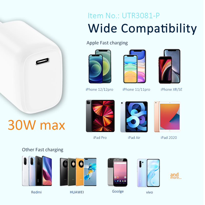 Single PD 30W Travel Charger