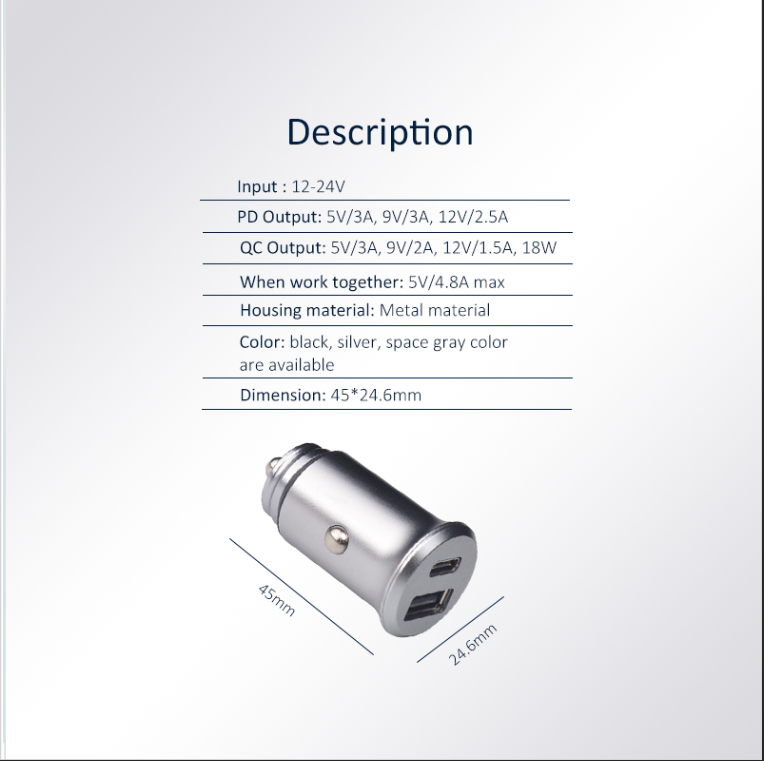PD30W+QC18W Car Charger