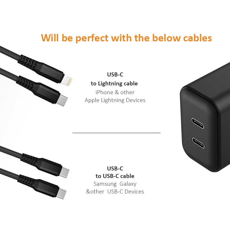 2 USB C Travel Charger