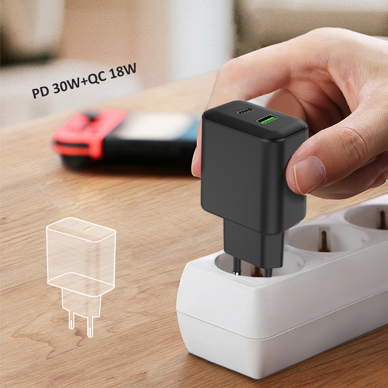 PD 30W+QC 18W Travel charger