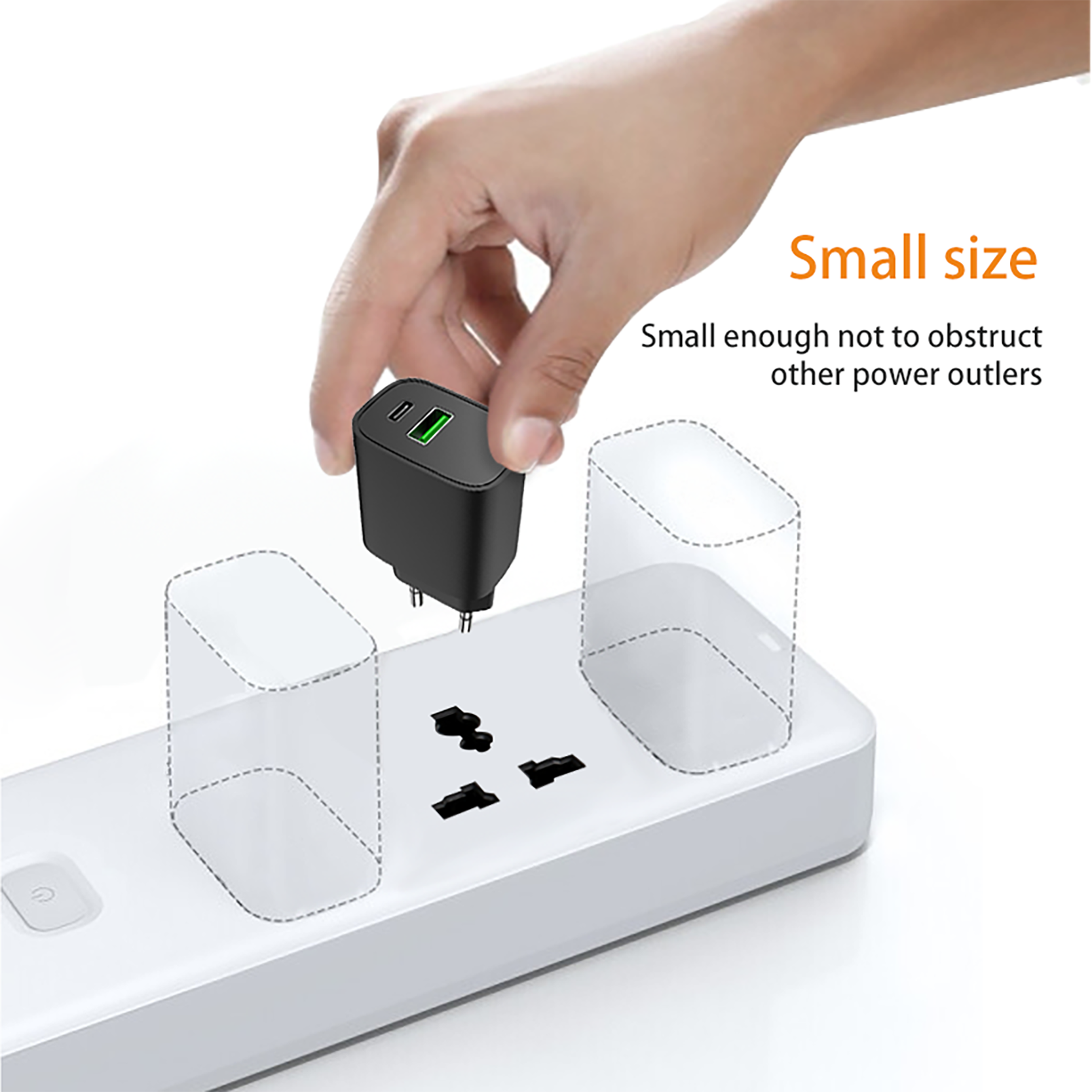 PD25W+QC18W Travel charger