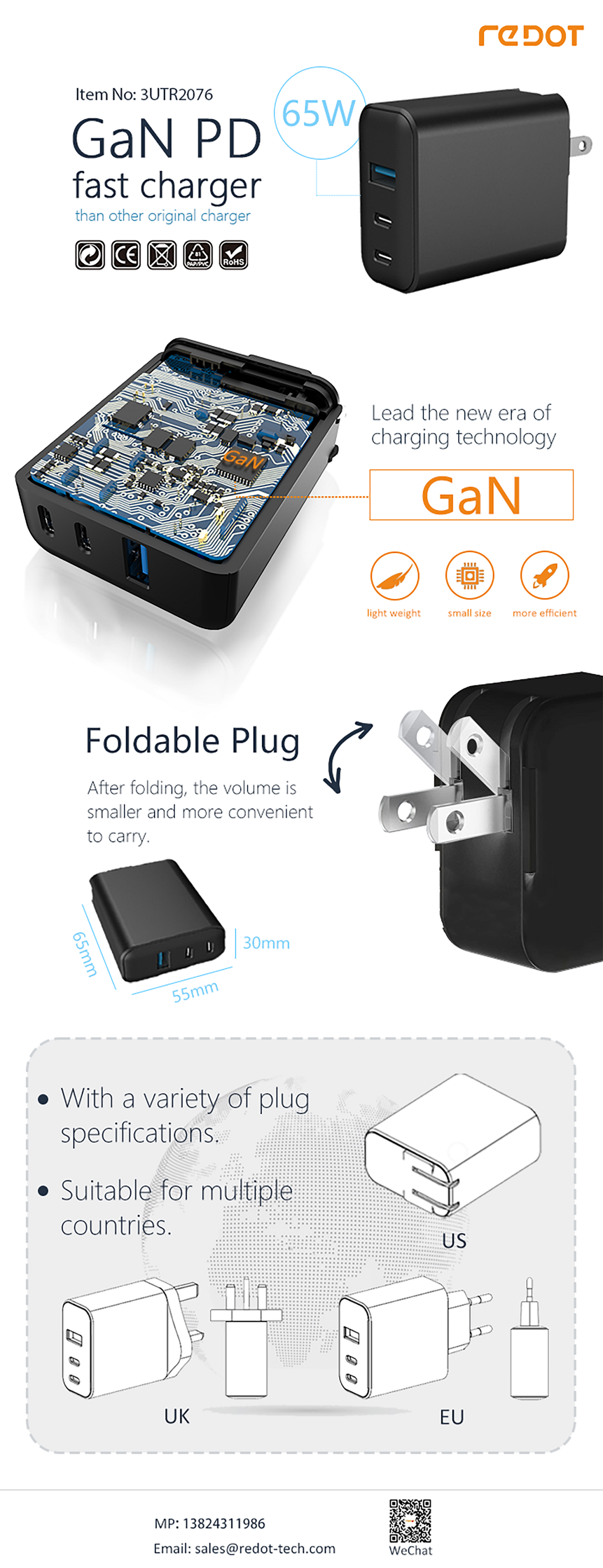 GaNFast PD 65W  Travel Charger