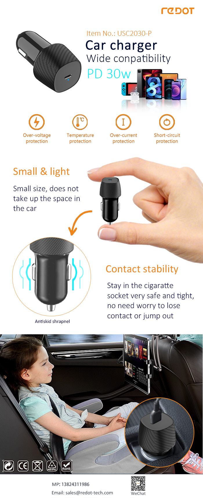 Single PD 30W Car Charger