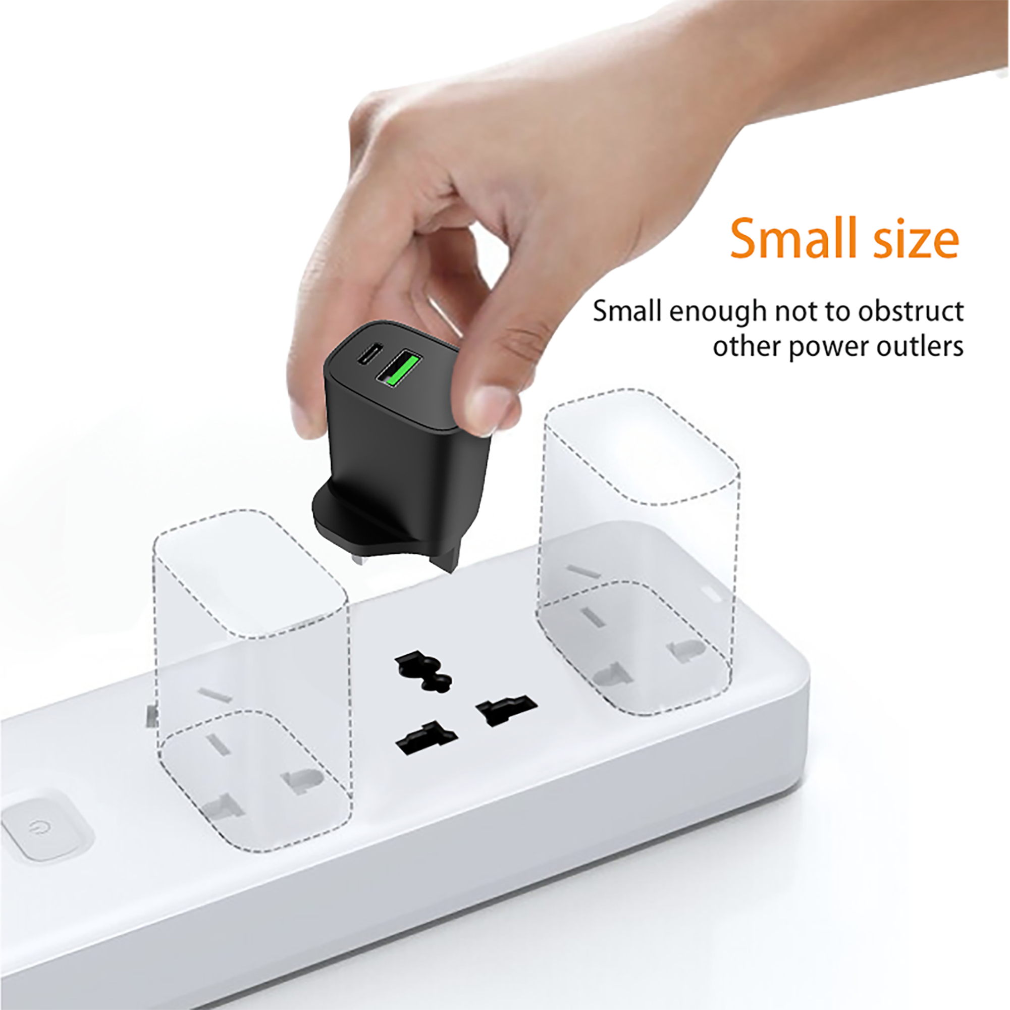 PD20W+QC18W Travel charger