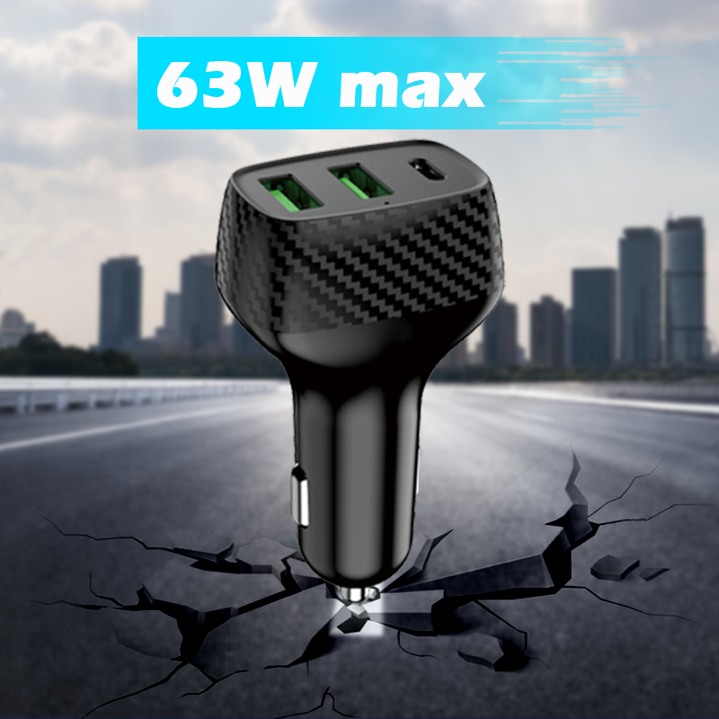 PD 65W+2QC 18W Car charger