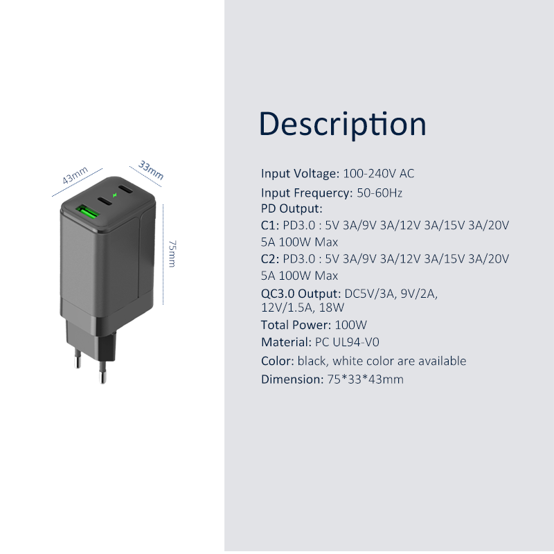 100W Travel Charger