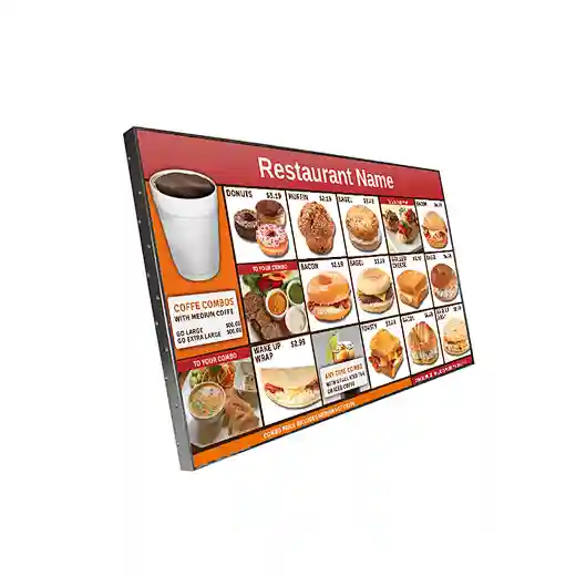 digital menu board display